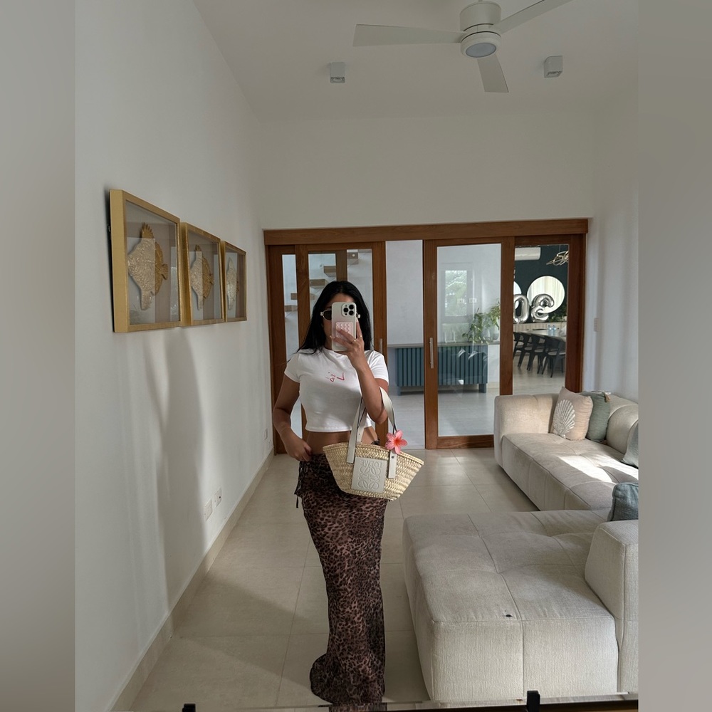 Leopard print skirt